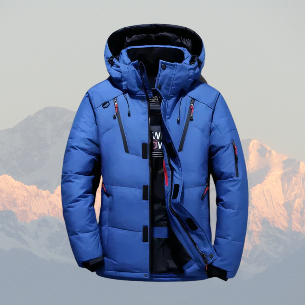 Men’s Puffer Winter Jacket – Insulated, Water-Resistant, Hooded Warm Coat