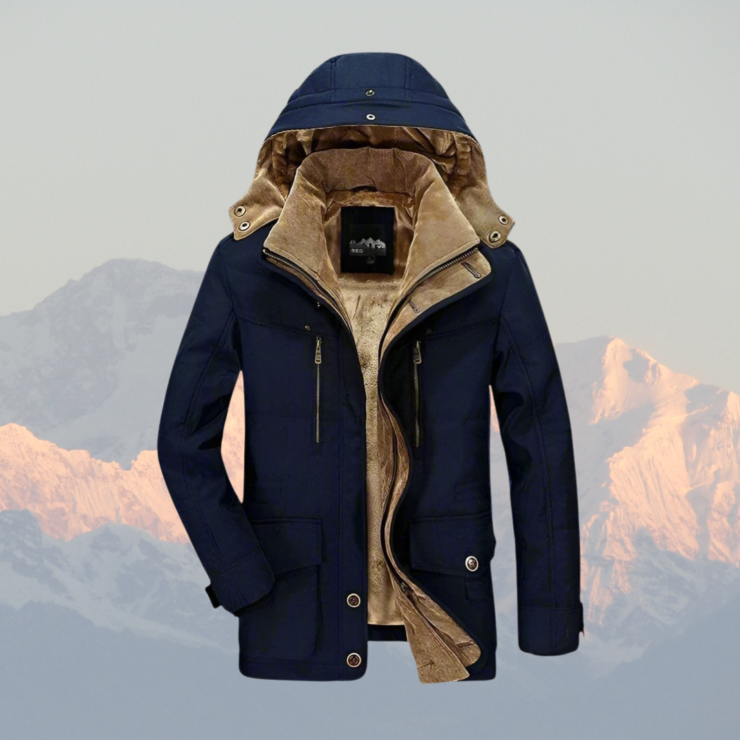 Winter King Men’s Parka – Water-Resistant - Faux Fur Lined - Adjustable Hood