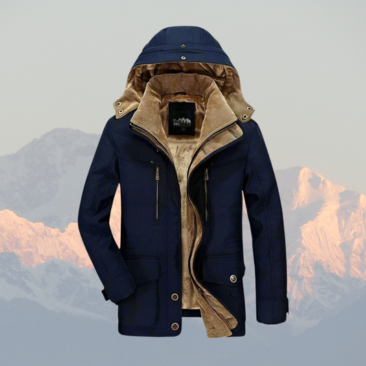 Winter King Men’s Parka – Water-Resistant - Faux Fur Lined - Adjustable Hood