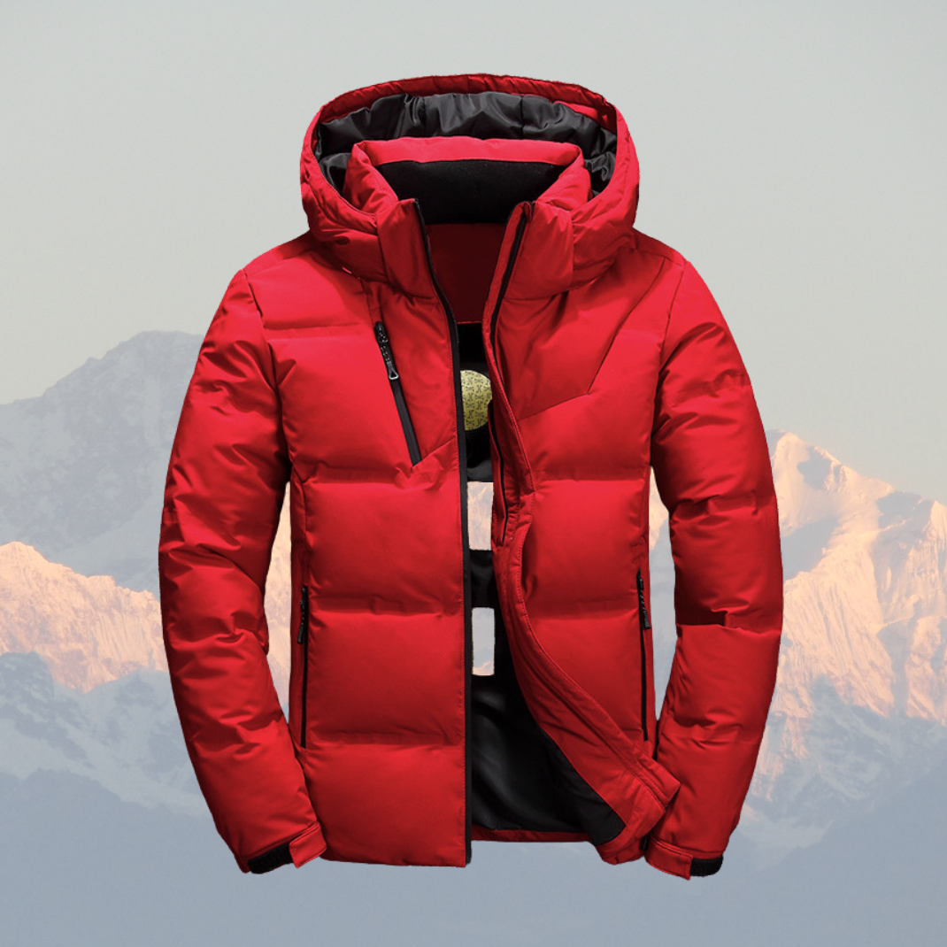 Men’s Puffer Winter Jacket – Insulated, Water-Resistant, Hooded Warm Coat