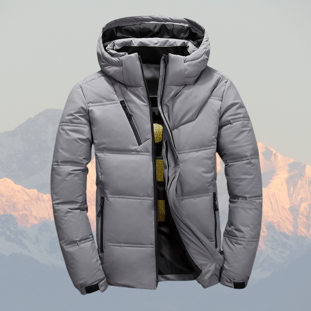Men’s Puffer Winter Jacket – Insulated, Water-Resistant, Hooded Warm Coat