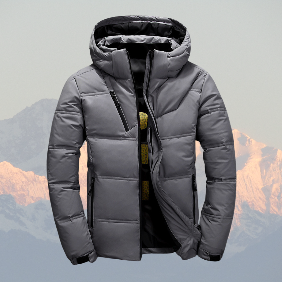 Men’s Puffer Winter Jacket – Insulated, Water-Resistant, Hooded Warm Coat