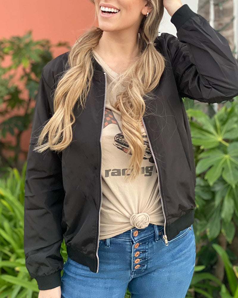 Rose | Women's Lightweight Zip-Front Bomber Jacket