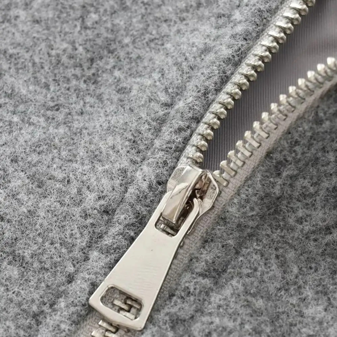 Bella | Women's Balloon Sleeve Zip-Up Bomber Jacket