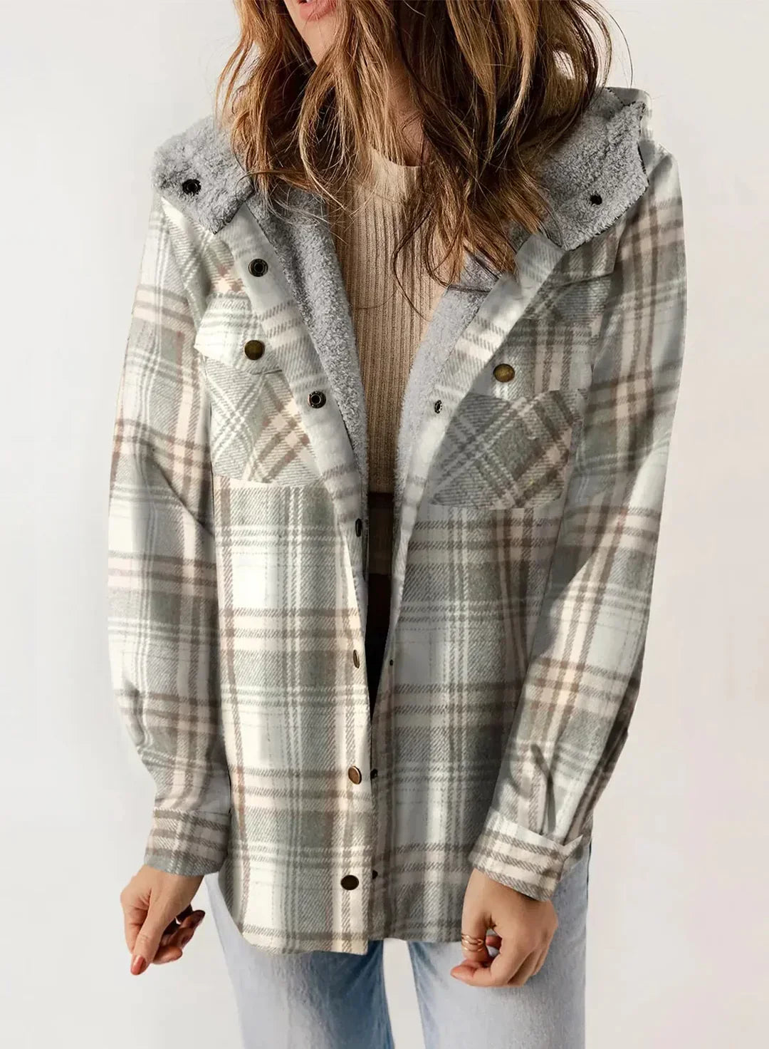 Dafne® | Checked women's jacket with hood