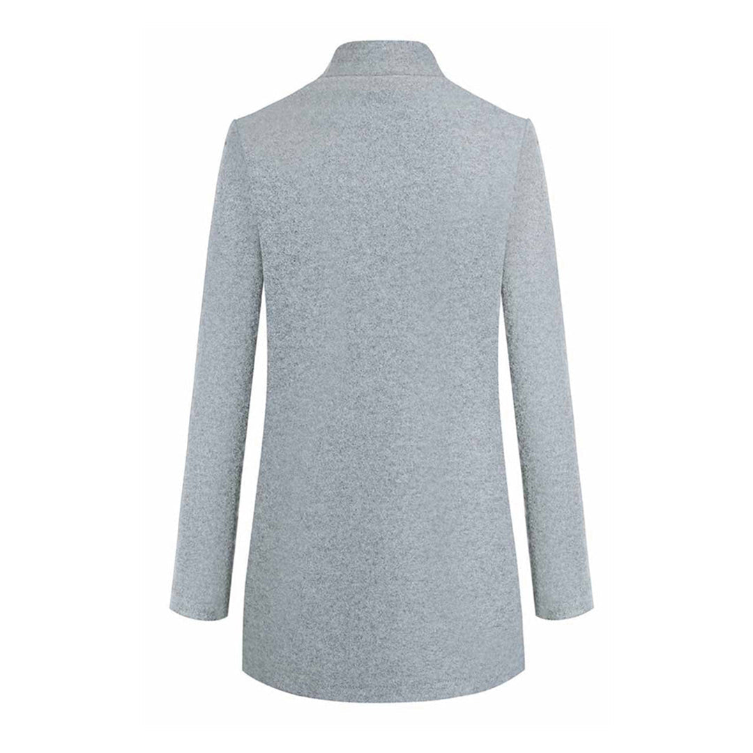 Leanne | Women's Long Collarless Coat