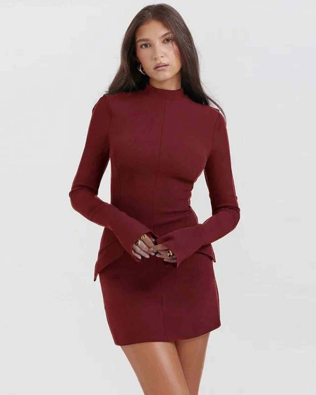 Clara® | Elegant full sleeve cargo dress