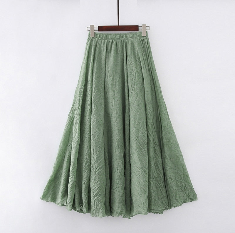 Brooke® | Classic linen pleated skirt for women