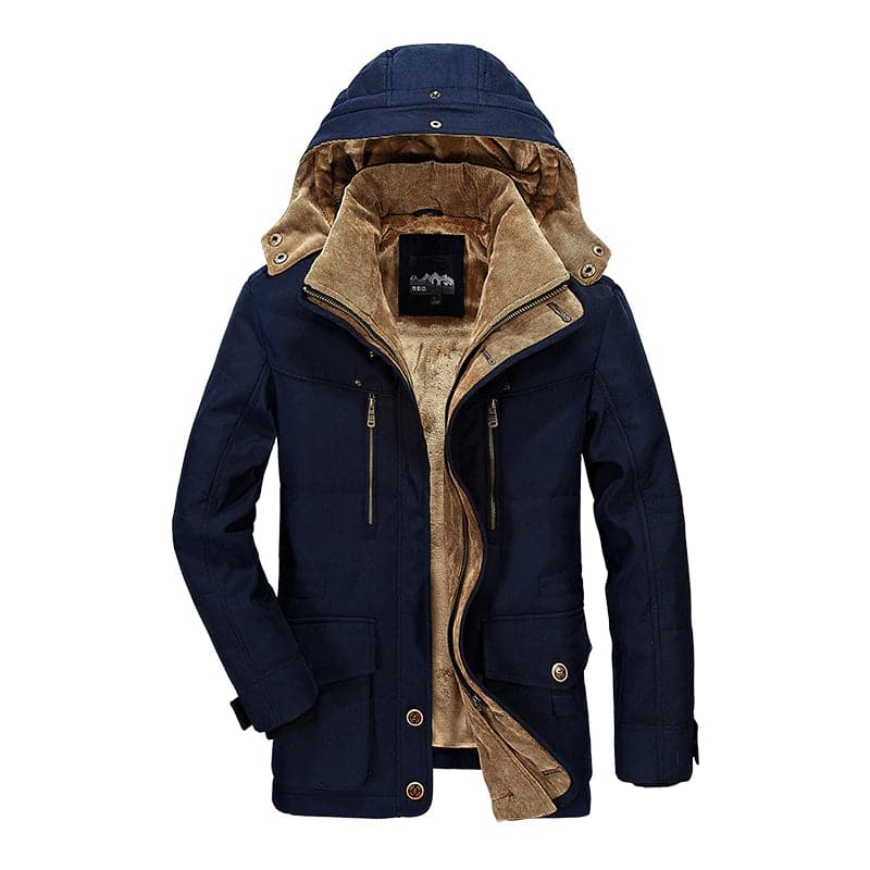 James | Men's Hooded Mid-Length Parka Jacket