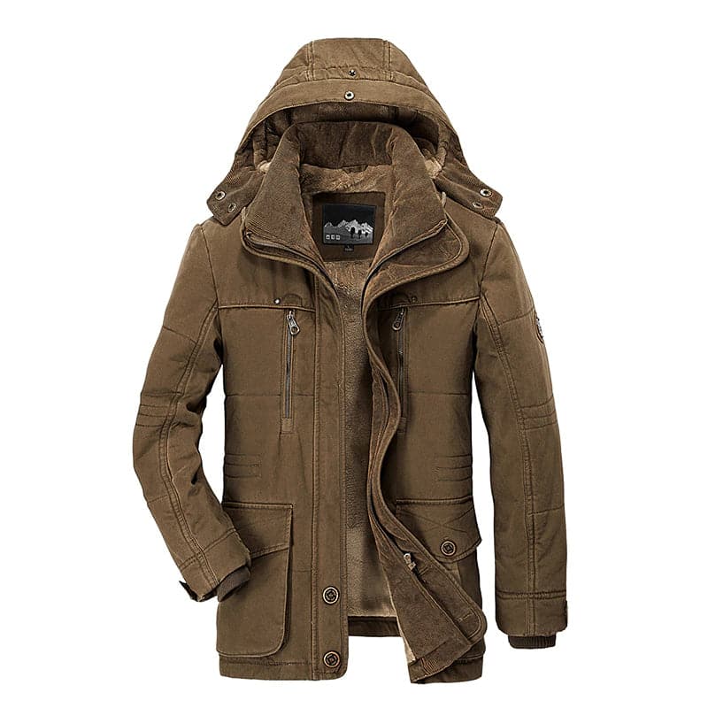 James | Men's Hooded Mid-Length Parka Jacket