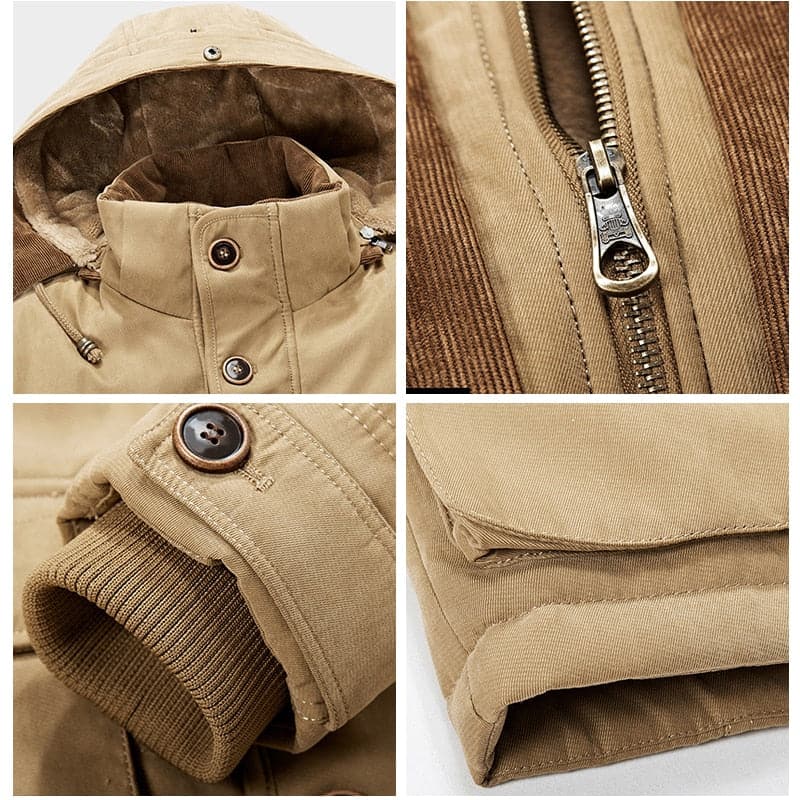 James | Men's Hooded Mid-Length Parka Jacket