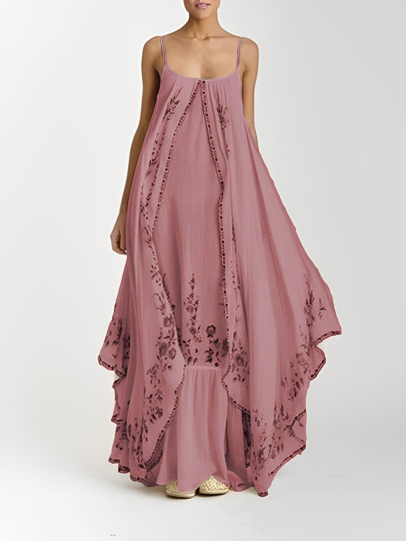Aranza® | Long Bohemian Print Summer Dress
