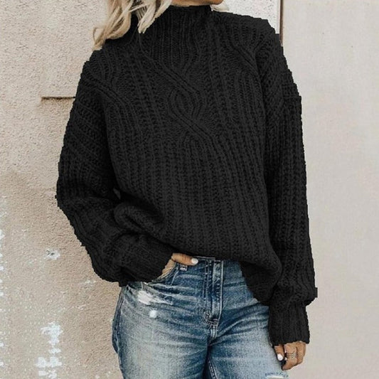 Carmen | Knitted roll collar sweater for women