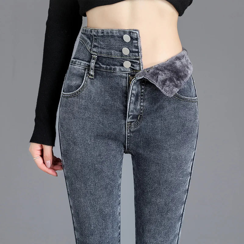 Demelza® | Warm fleece skinny jeans for women