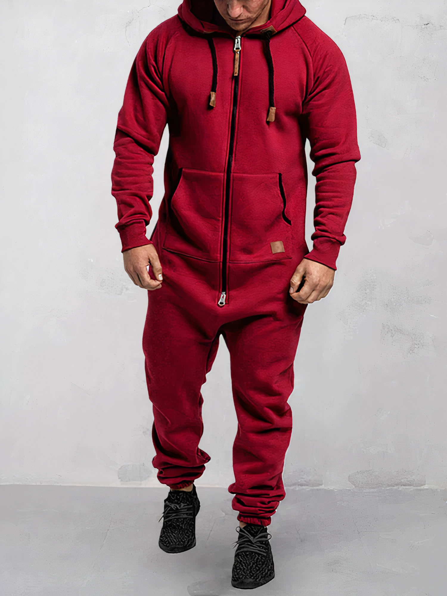 Men’s Tracksuit Set – Cotton Blend – Regular Fit – Full Zip Hoodie – Ribbed Cuffs