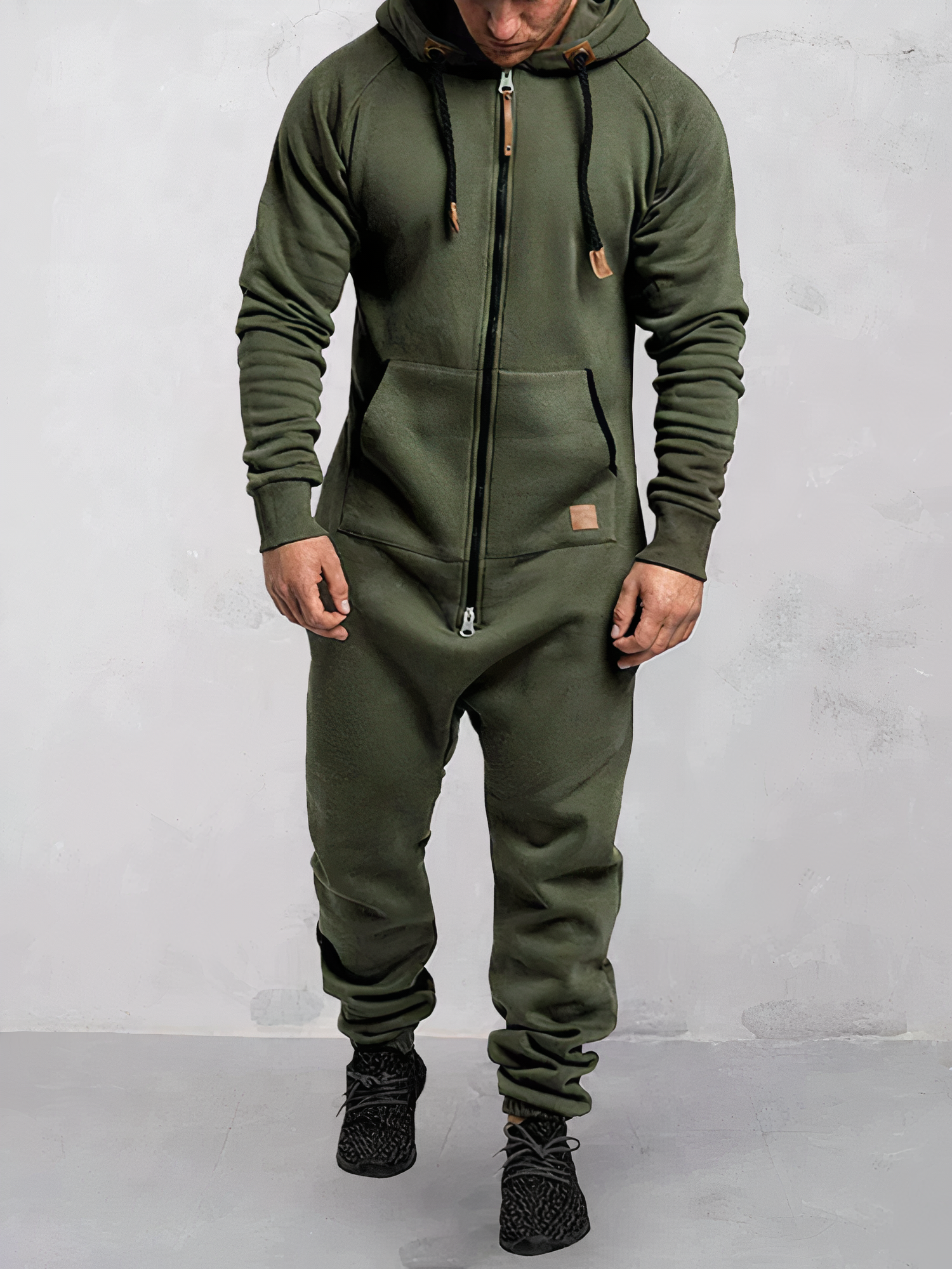 Men’s Tracksuit Set – Cotton Blend – Regular Fit – Full Zip Hoodie – Ribbed Cuffs