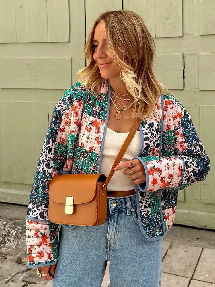 Cesia® | Coat With A Floral Pattern