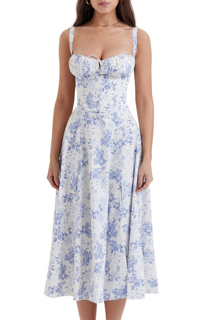 Sally | Spring Dress - Floral Print Party Dress