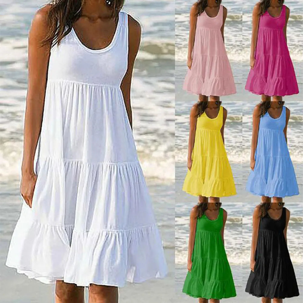 Daphne® | Women'S Boho Summer Dress With Ruffles