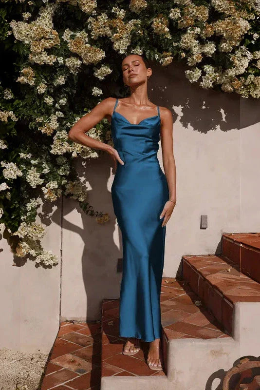 Aurora® | Maxi Dress Navy Blue
