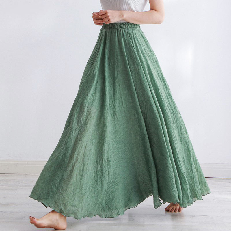 Brooke® | Classic linen pleated skirt for women