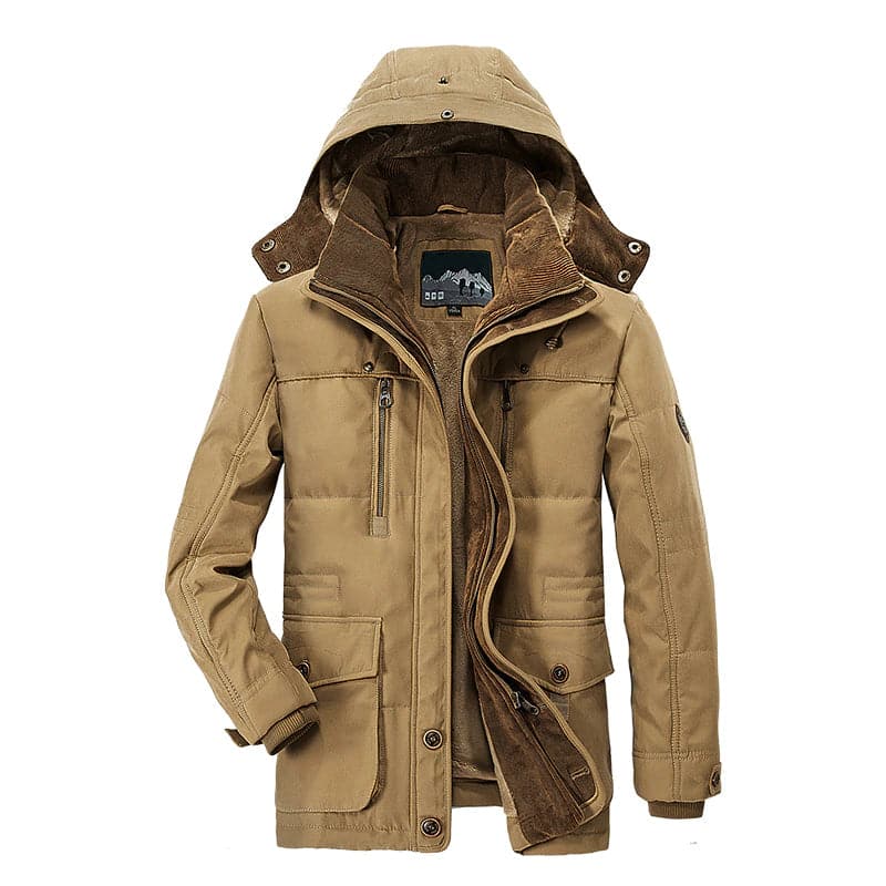 James | Men's Hooded Mid-Length Parka Jacket