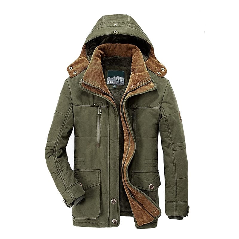 James | Men's Hooded Mid-Length Parka Jacket