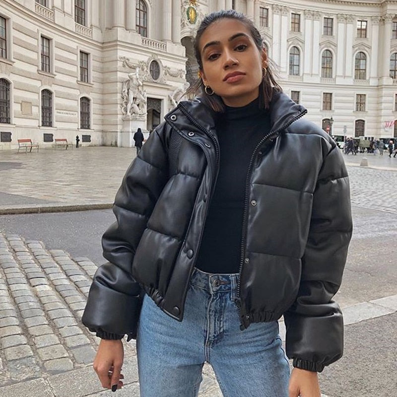 Carmen® | Short black bomber style down jacket