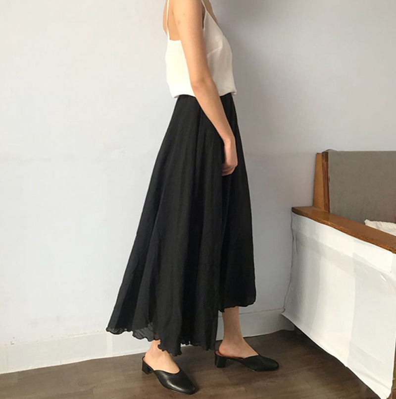 Brooke® | Classic linen pleated skirt for women