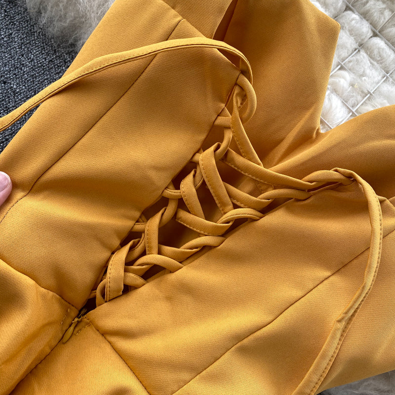 Concepción® | Yellow Sleeveless Cocktail Dress