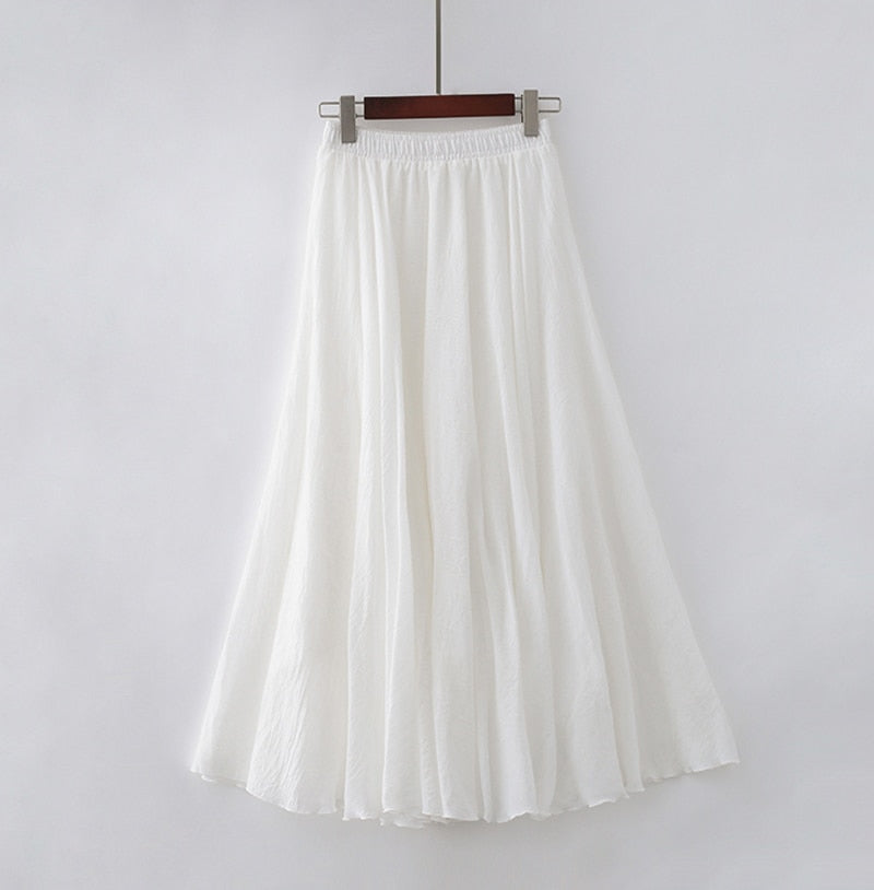 Brooke® | Classic linen pleated skirt for women