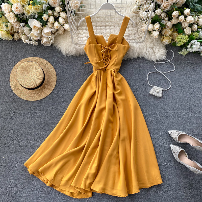 Concepción® | Yellow Sleeveless Cocktail Dress