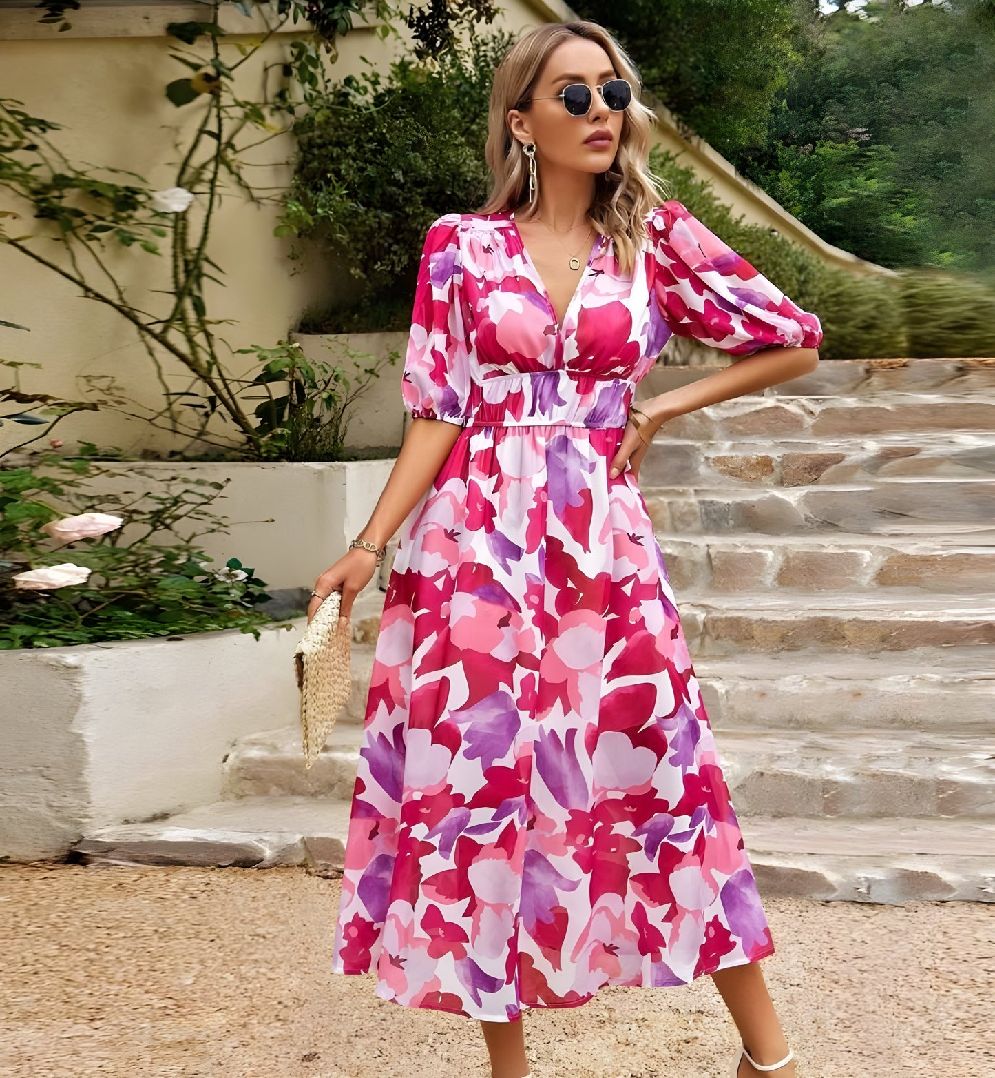 Camille® | Floral midi dress