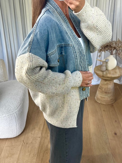 Cora® | Denim jacket sweater