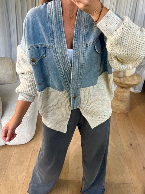 Cora® | Denim jacket sweater