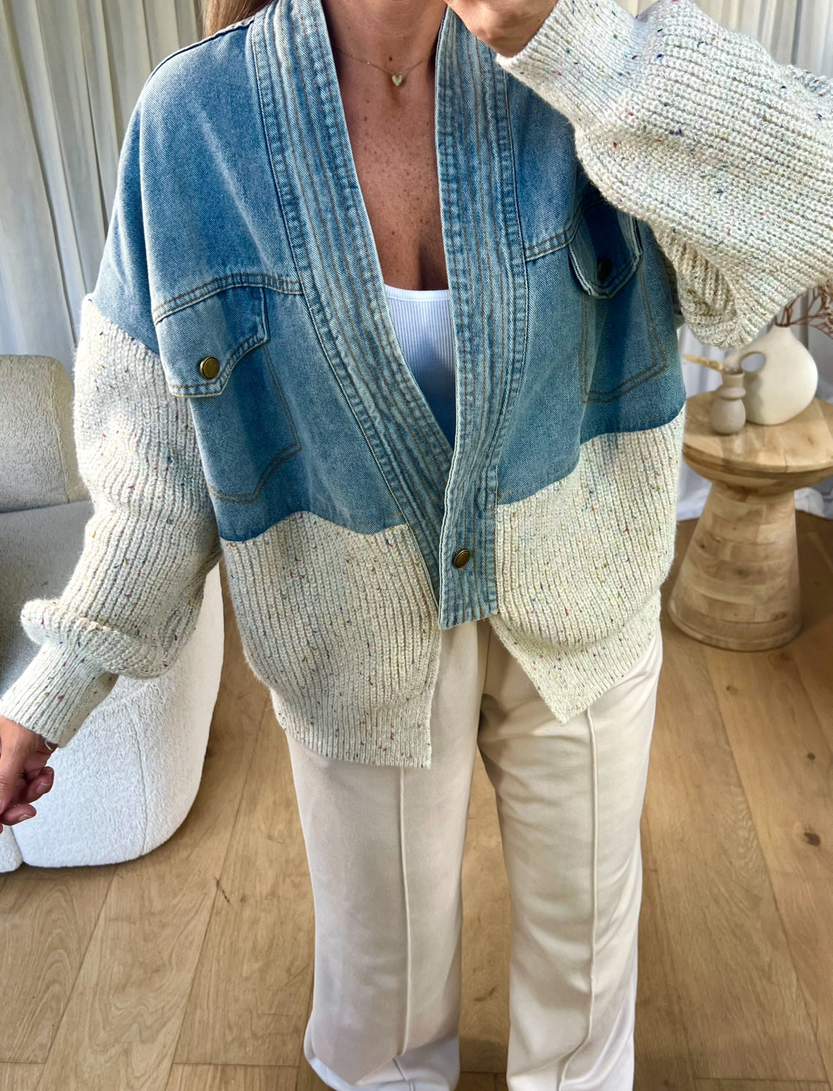 Cora® | Denim jacket sweater