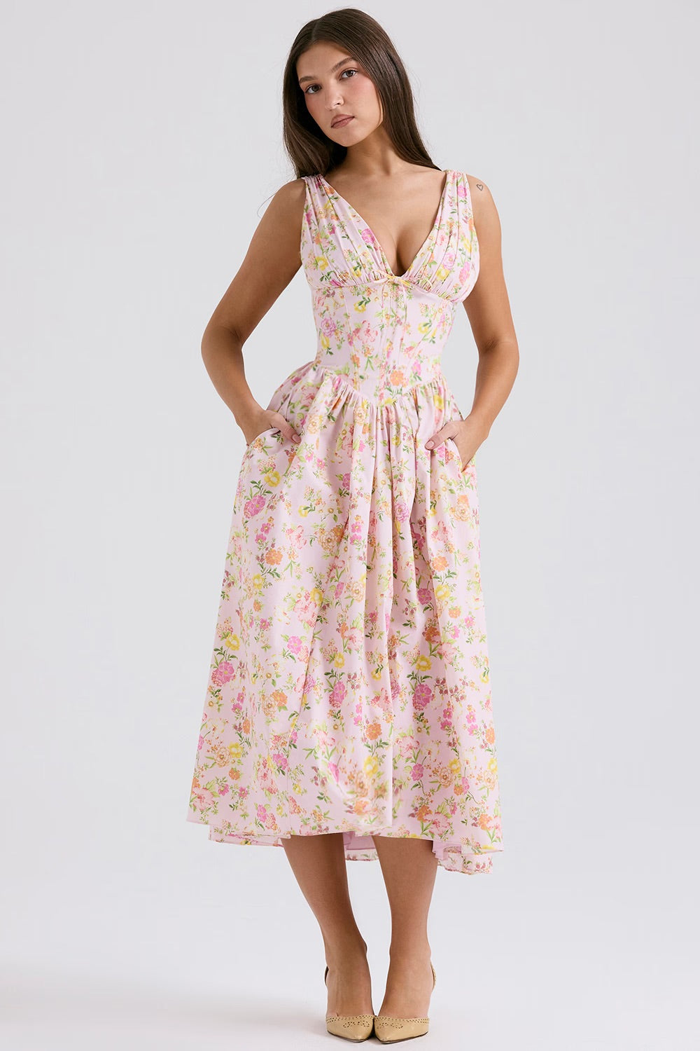 Sophia | Elegant Floral Dress for Summer