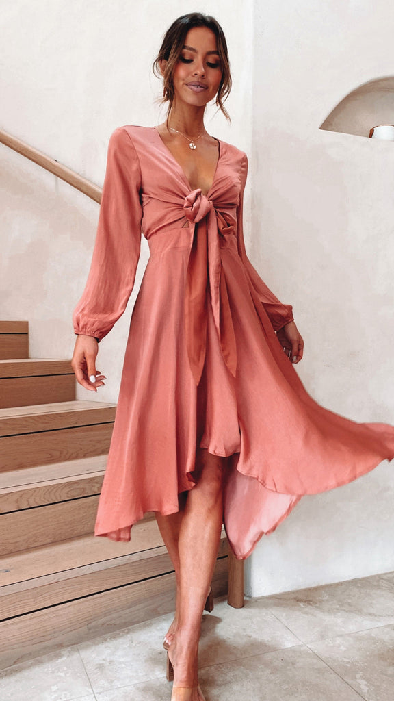 Ava® | Midi satin dress
