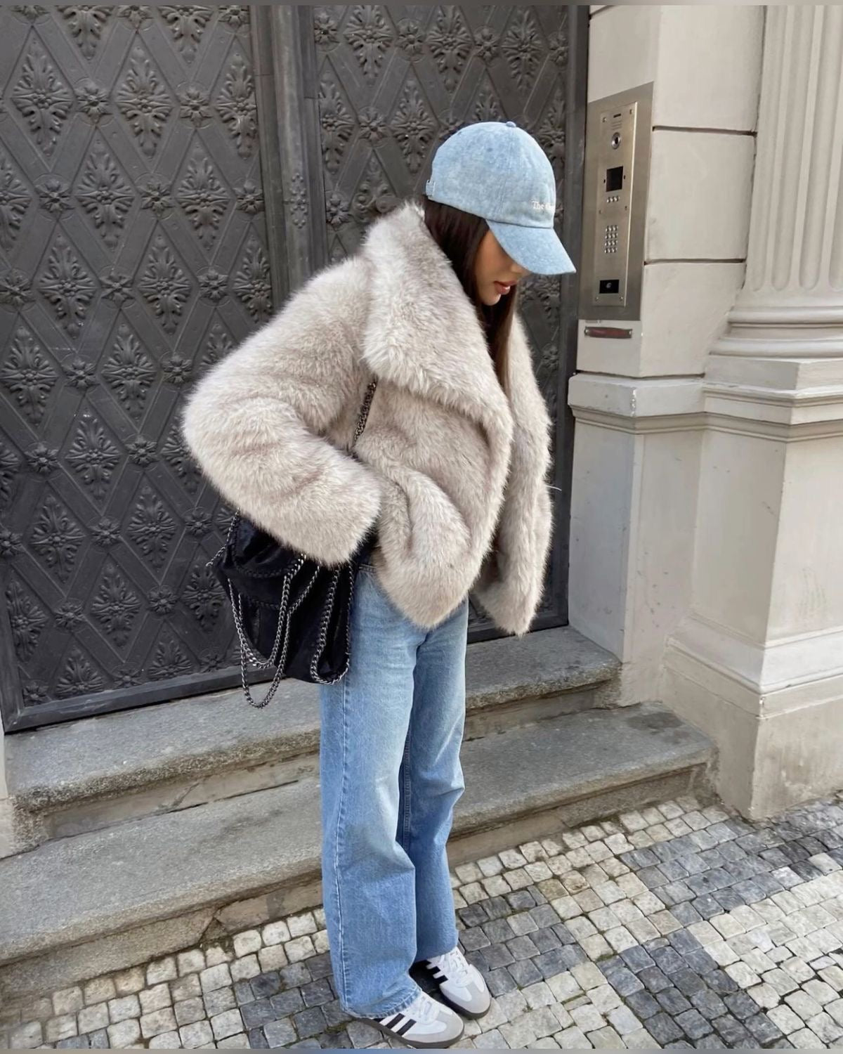 Celestina | Fur coat with lapel collar