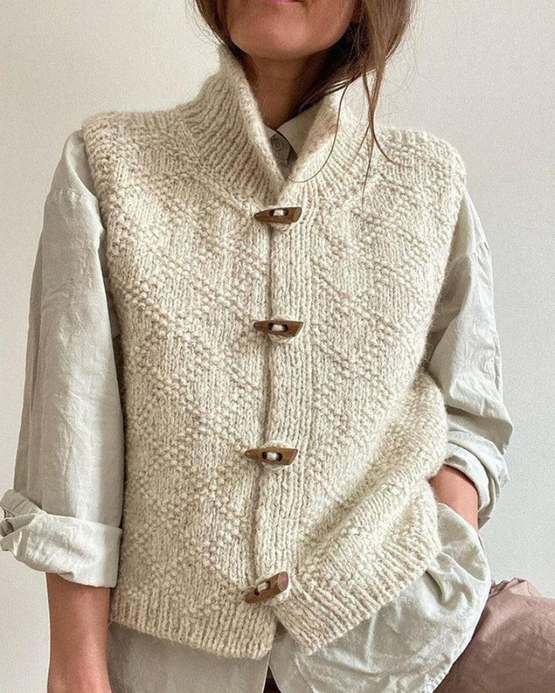 Dulce | Cozy Knit Sleeveless Cardigan