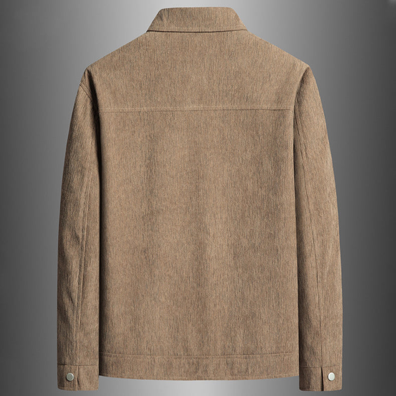 Men’s Jacket – Structured Fit – Woven Cotton – Button Front – Chest Pockets – Casual Style