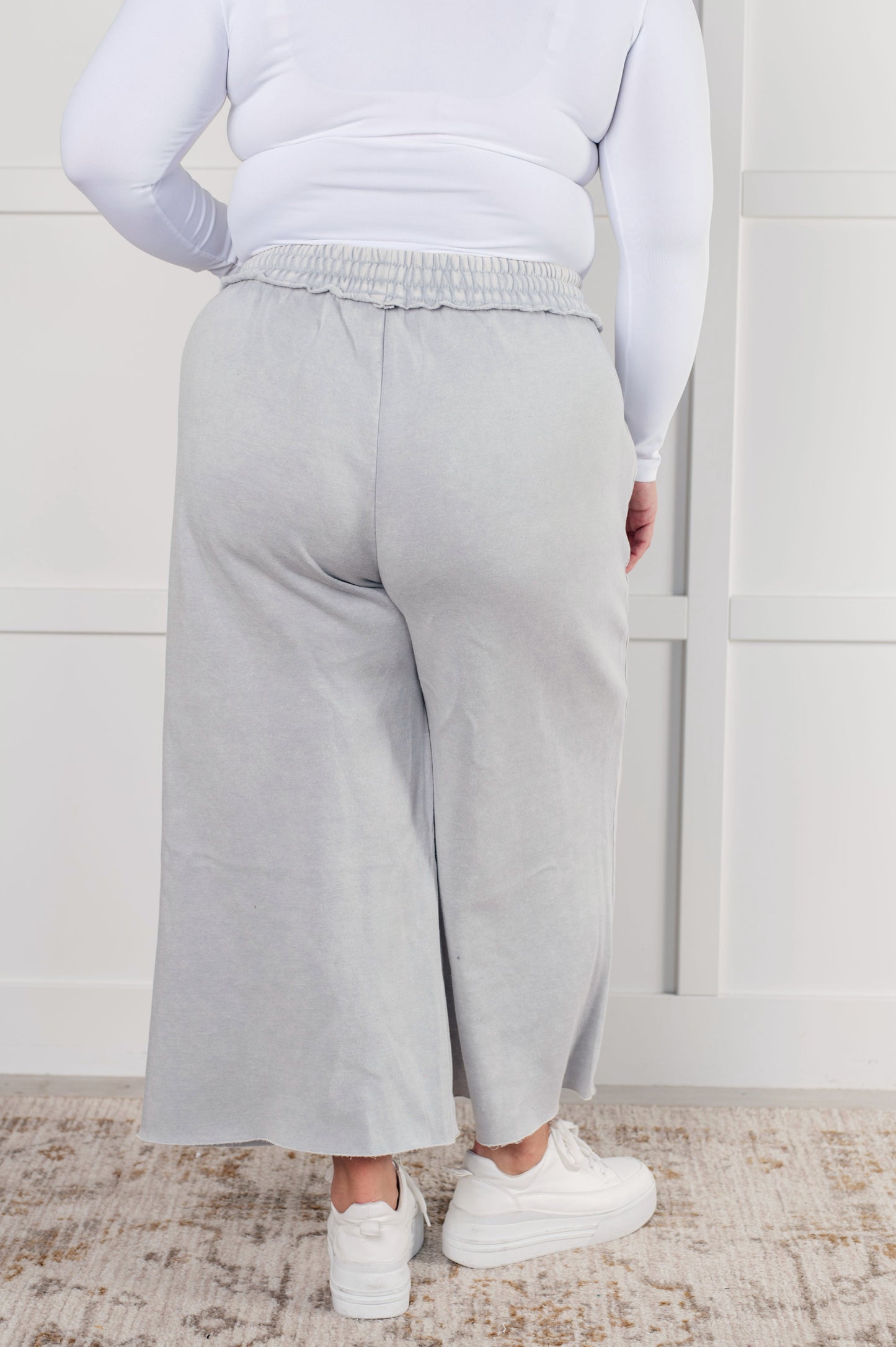 Elizabeth® | In or out trousers with wide legs in light grey