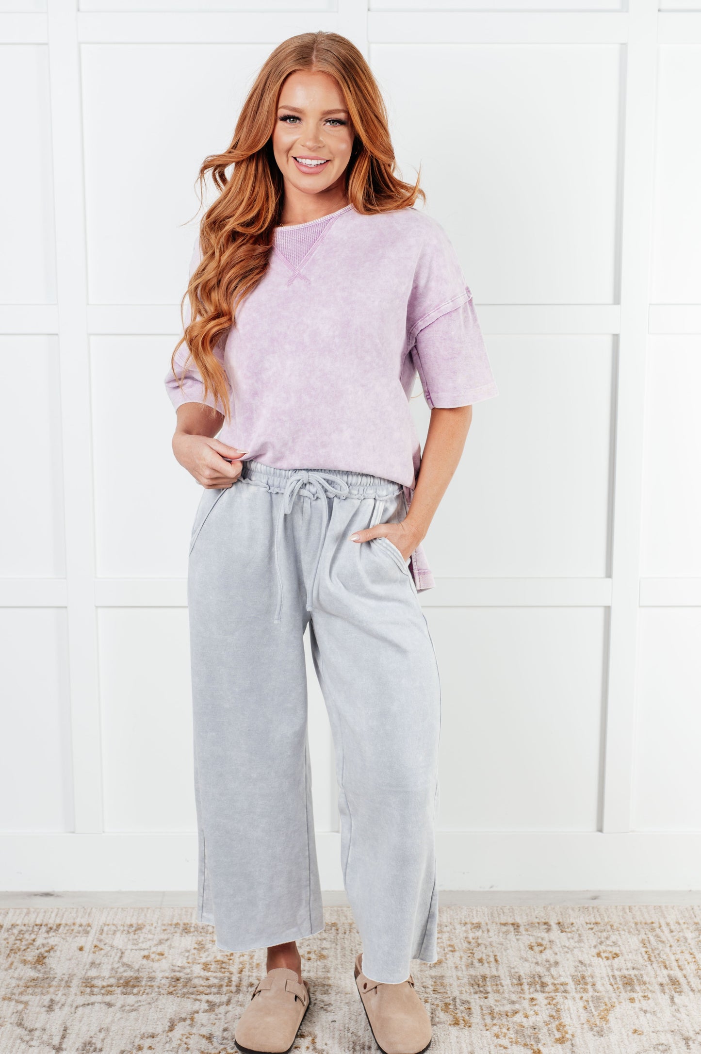 Elizabeth® | In or out trousers with wide legs in light grey