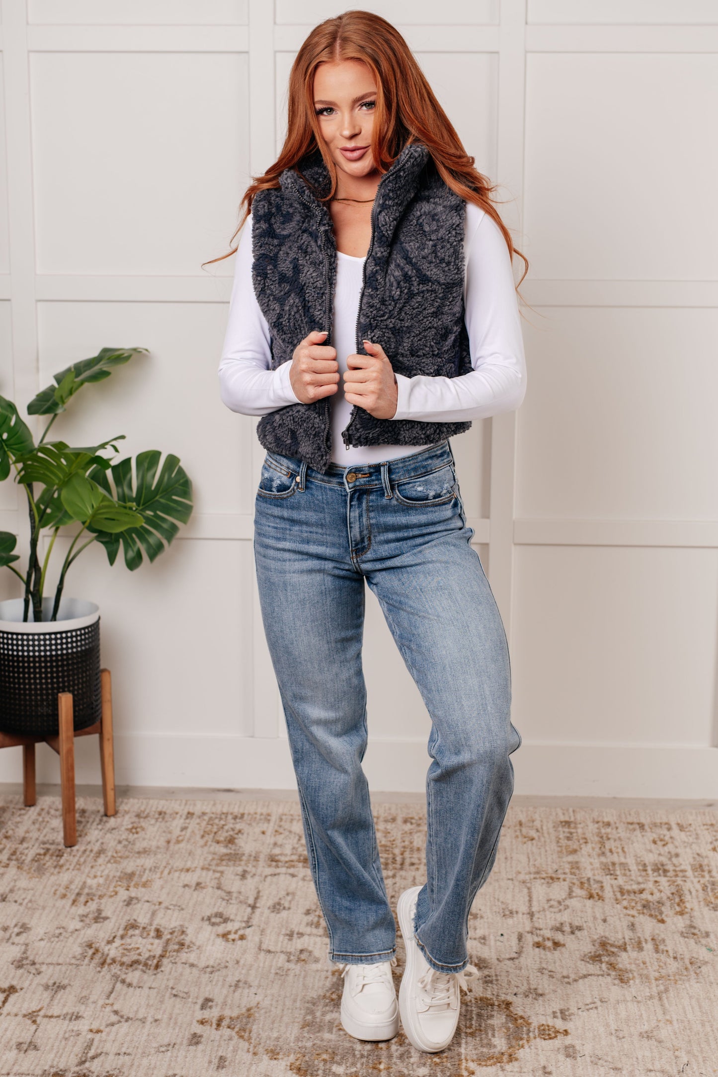 Adoncia | Just another layer of paisley sherpa print vest