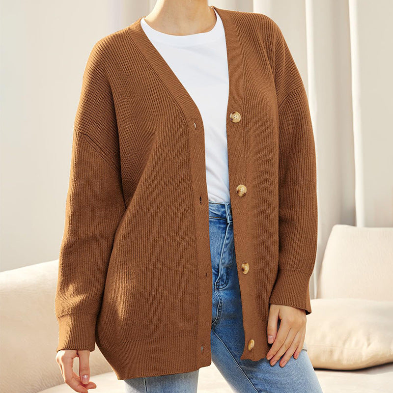 June | Women's Oversized Button-Front Cardigan