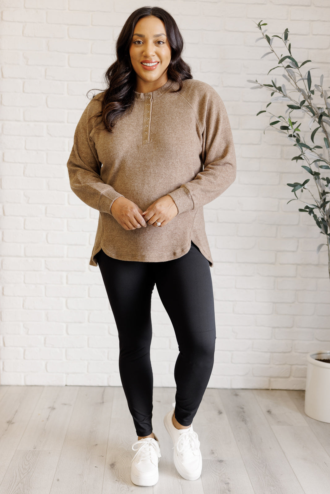 Azucena® | Long sleeve t-shirt in mocha
