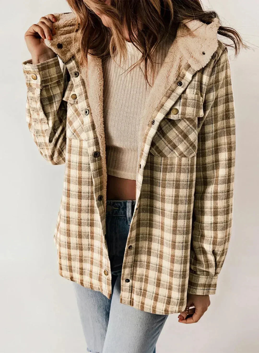 Dafne® | Checked women's jacket with hood