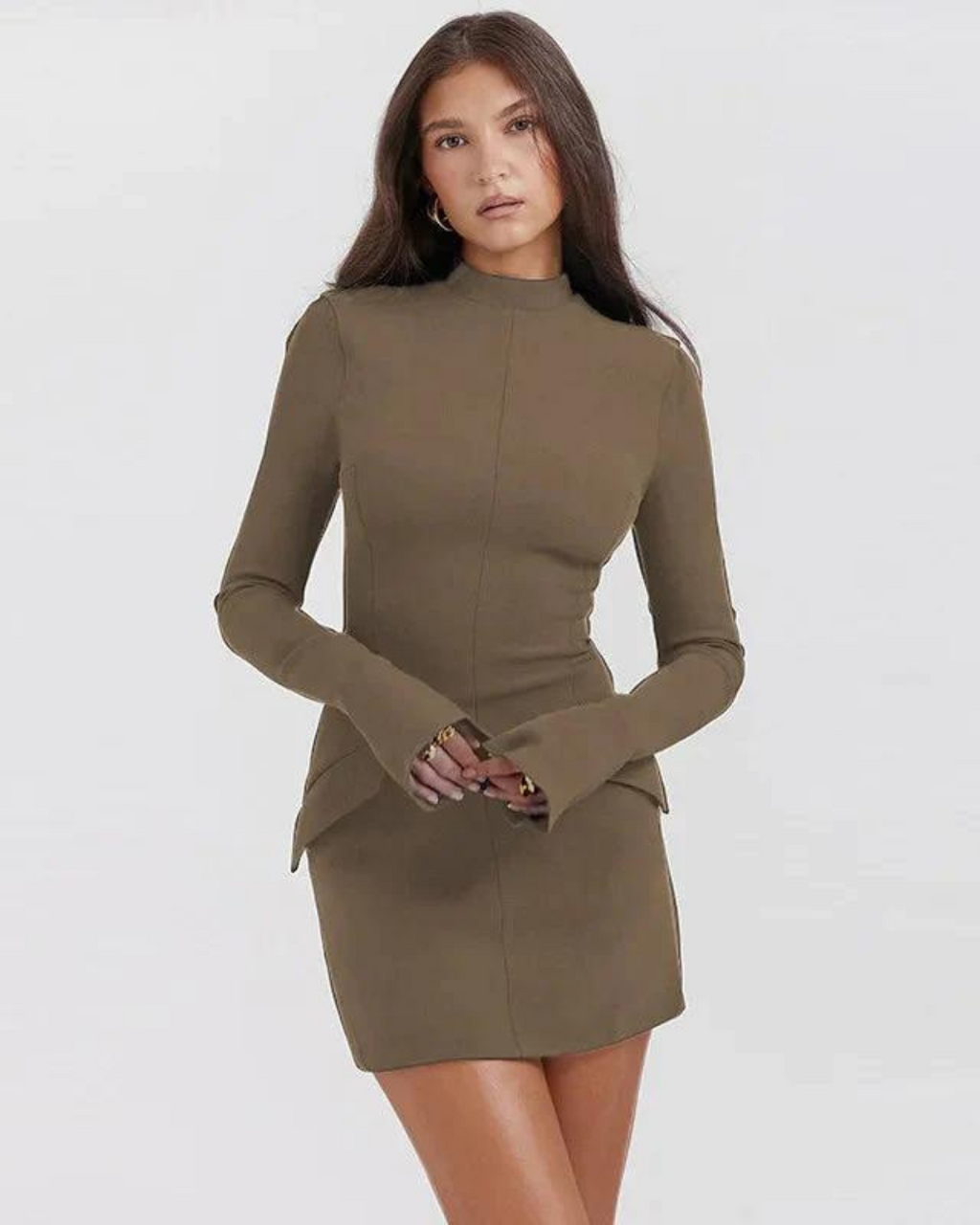 Clara® | Elegant full sleeve cargo dress