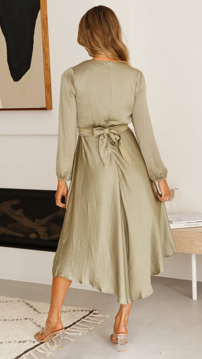Ava® | Midi satin dress