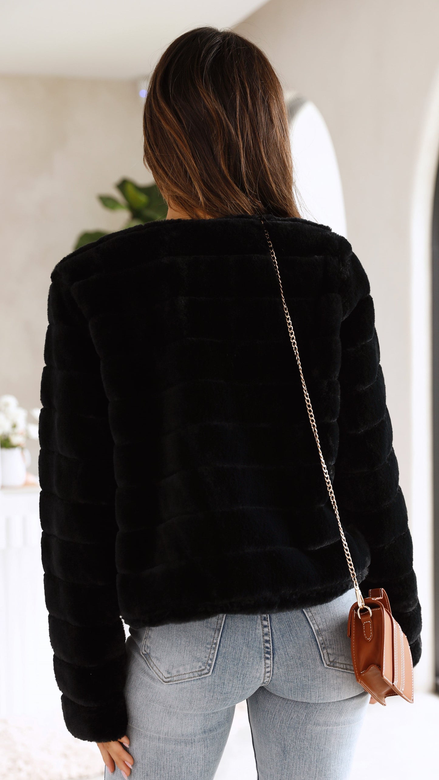 Nancy | Women's Cropped Faux Fur Jacket